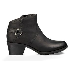 Teva Foxy Waterproof Black Suede Bootie, Side-zip Closure | 9